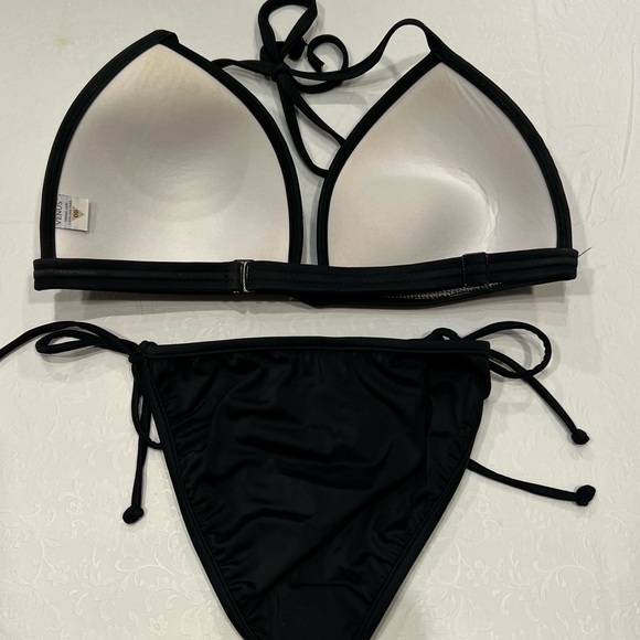 SOLD/Victoria’s Secret Black & Green Sequin Bikini - Picture 2 of 2